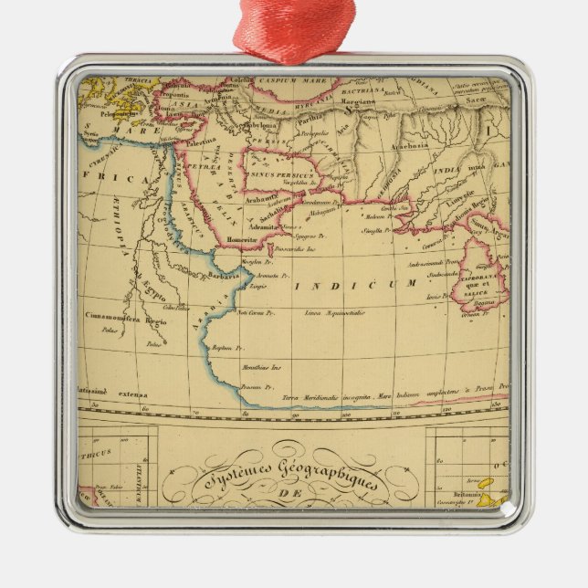 Ptolemäus Geografie Ornament Aus Metall (Vorne)