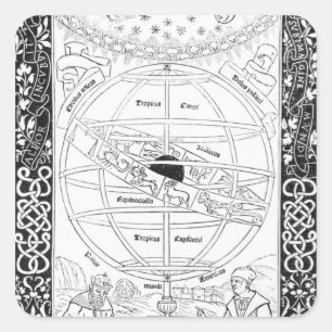 Ptolemäus System Quadratischer Aufkleber