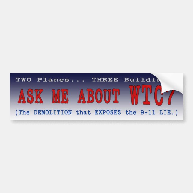 PTP "fragen Sie mich über" Autoaufkleber WTC7 - (Vorne)