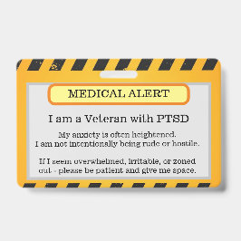 PTSD Alert-Abzeichen Ausweis
