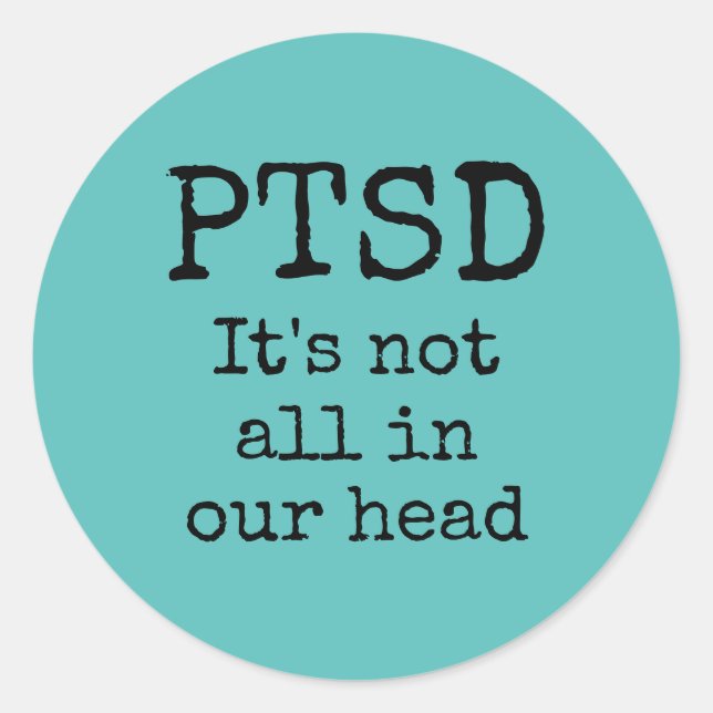 PTSD-Aufkleber Runder Aufkleber (Vorderseite)