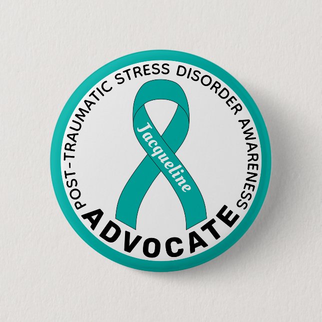 PTSD Awareness Advocatus White Button (Vorderseite)