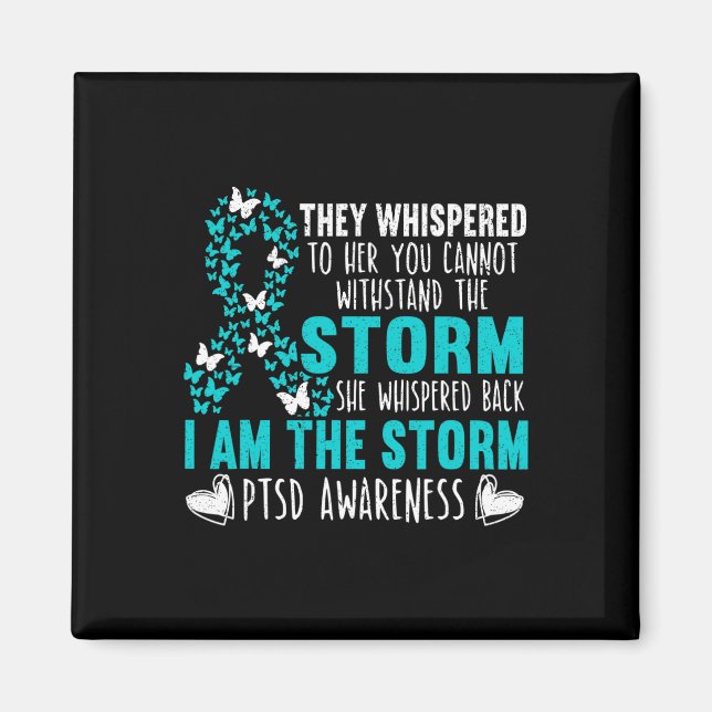 Ptsd Awareness Butterfly Posttraumatisches Stress  Magnet (Vorne)