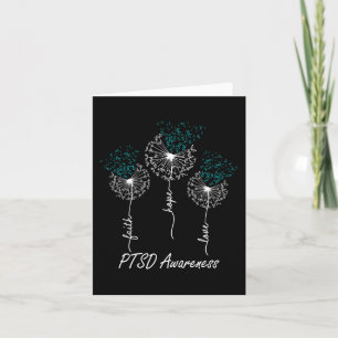 Ptsd Awareness Faith Hope Liebe Dandelion Karte