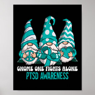 Ptsd Awareness gibt Einerwachsenen Schwarzen Carto Poster