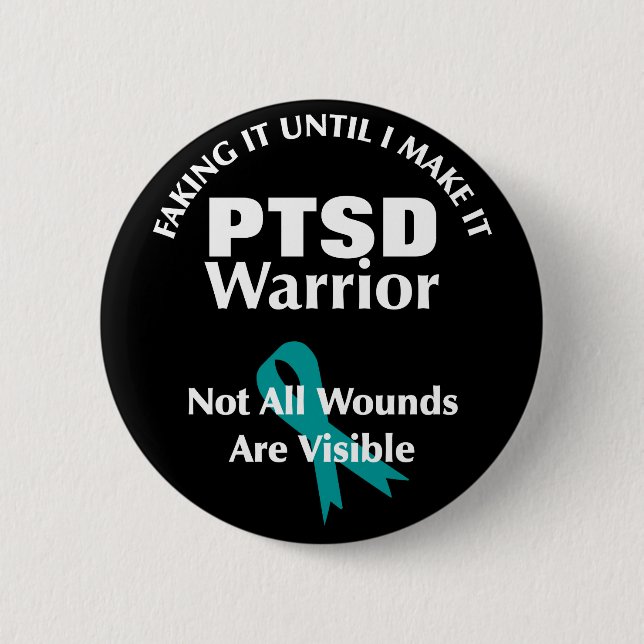 PTSD Awareness Quotes Aquamarine Multifunktionslei Button (Vorderseite)
