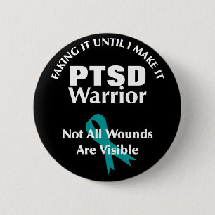 PTSD Awareness Quotes Aquamarine Multifunktionslei Button