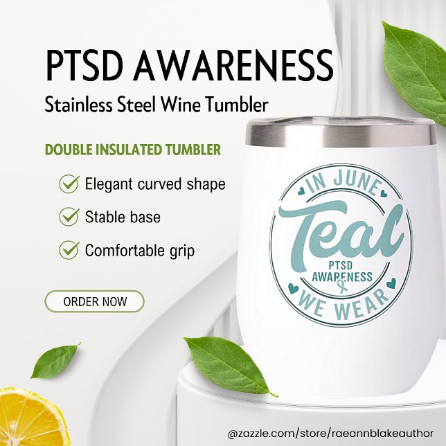 PTSD AWARENESS Stainless Steel Wine Tumbler (Von Creator hochgeladen)