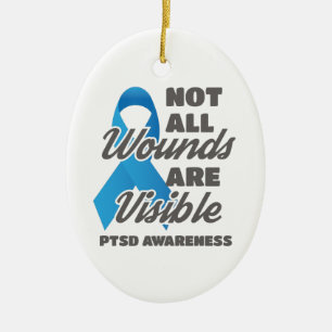PTSD-Bewusstsein nicht alle Wunden sichtbar Keramik Ornament