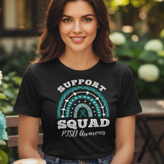 PTSD-Bewusstseins-Unterstützungsgruppe Teal-Regenb Tri-Blend Shirt