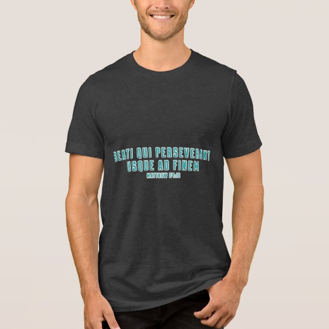 PTSD Matthäus 23:14 Vers  Tri-Blend Shirt (Vorderseite)