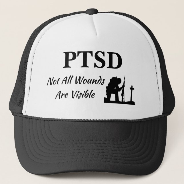 PTSD: Nicht alle Wunden sind sichtbarer Hut Truckerkappe (Vorderseite)