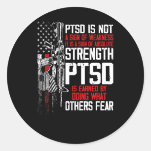 Ptsd Posttraumatische Stressstörung Runder Aufkleber
