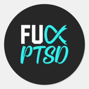 Ptsd Posttraumatischer Stressstörungen Sensibilisi Runder Aufkleber