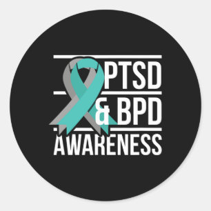 Ptsd und BPD-Bewusstsein Runder Aufkleber