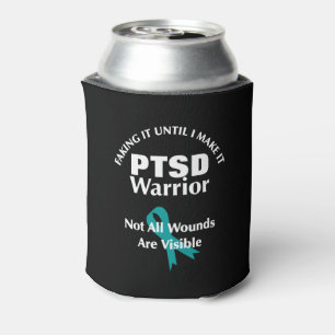 PTSD Warrior Aquamarin Awareness Ribbon Dosenkühler