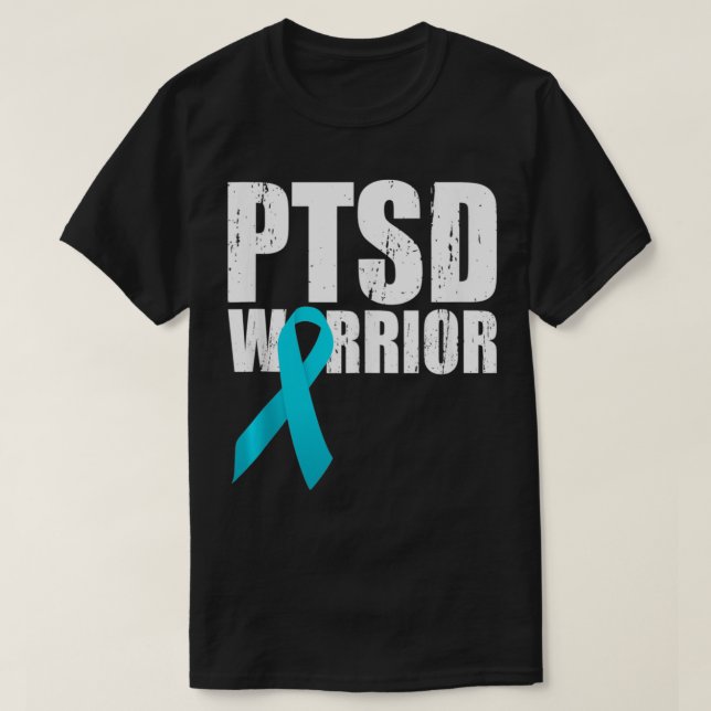 PTSD WARRIOR Großes Aufklärungsgeschenk T-Shirt (Design vorne)