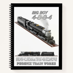 PTW Big Boy Lokomotive Graph-Papier-Notizbuch Notizbuch