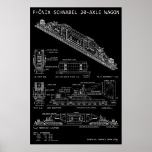 PTW Großformat-Schnabelwagen "Blaupause" Poster