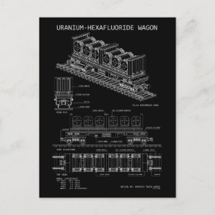 PTW Uraniumhexafluorid-Waggon "Blaupause" Postkarte
