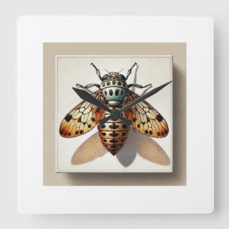 Ptycholoma dorsal view 310824IREF215 - Watercolor Quadratische Wanduhr