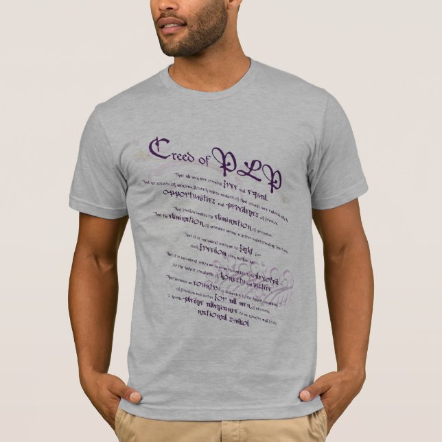 PU-Lambda-Phi-abstraktes Kredo T-Shirt (Vorderseite)