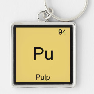 Pu - Pulp Lustiges Chemie-Element-Symbol T-Shirt Schlüsselanhänger