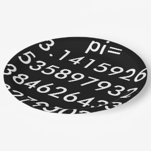 PU-Stellen-Mathe-Liebe pi= 3,14159 PU-Tag Pappteller
