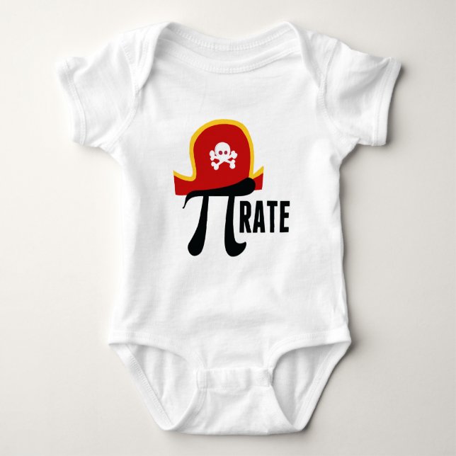 PU-Symbol-Piraten-Baby Baby Strampler (Vorderseite)