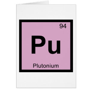 Pu - Symbole de tableau périodique de la chimie du