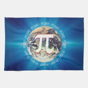 PU-Zahl auf Blau-Geschirrtüchern der Erde  Geschirrtuch