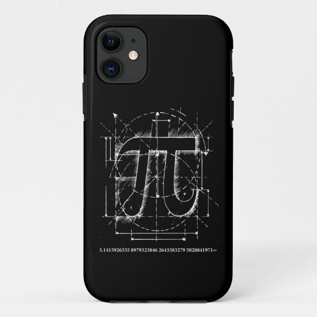 PU-Zahl-Zeichnen Case-Mate iPhone Hülle (Rückseite)