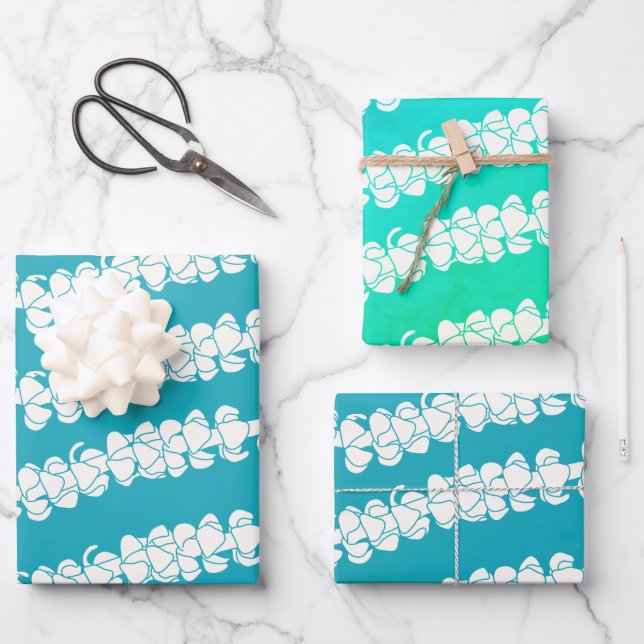 Puakenikeni lei papier cadeau emballage (Recto)