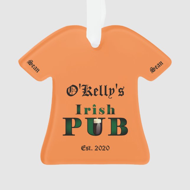 Pub d'ornement de Noël irlandais (devant)