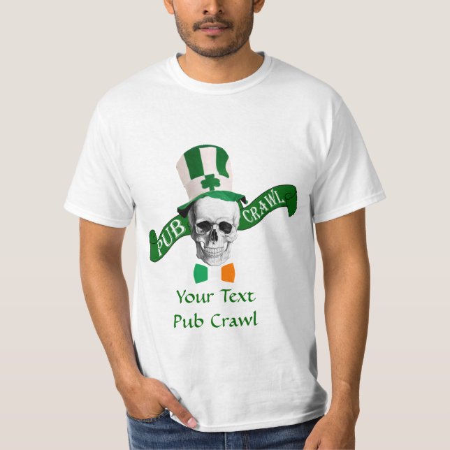 Pub krabbelt St Patrick's Day T-Shirt (Vorderseite)