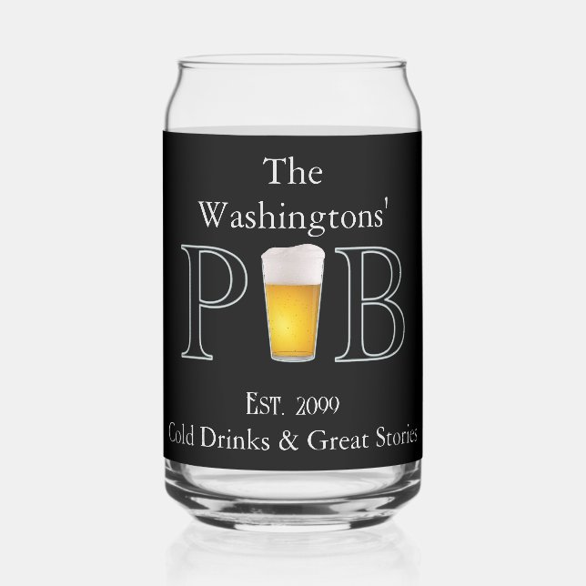 Pub Moderne Classique Verre À Boire (Recto)