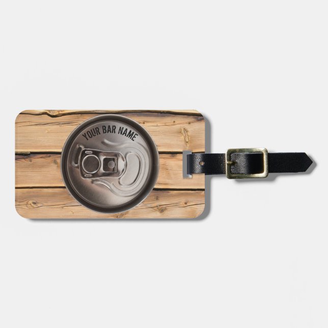 Pub-oder Bar-Inhaber-Bier-Dosen-Gepäck-Umbau Gepäckanhänger (Vorderseite horizontal)