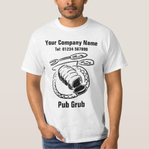 Pub serviert Essen oder Pub Grub Mitarbeiter T-Shirt