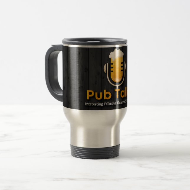 Pub Talks Reisen Mug Reisebecher (Vorderseite Links)