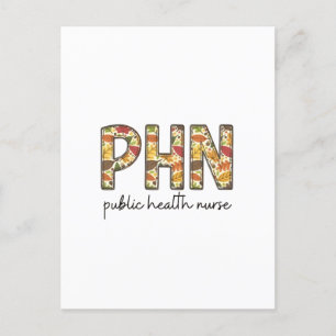 Public Health Nurse Sweatshirt PHN RN Shirt Cute N Feiertagspostkarte