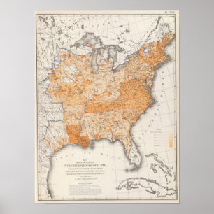 Public Indebtedness, Statistical US Lithograph Poster