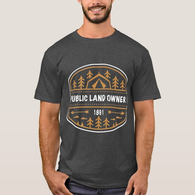 Public land owner t camping overland natur T-Shirt (Vorderseite)
