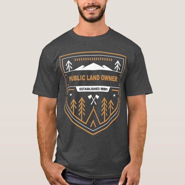 Public land owner t camping overland natur T-Shirt (Vorderseite)
