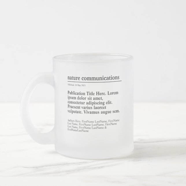 Publication personnalisée Mug de verre glacé (Gauche)