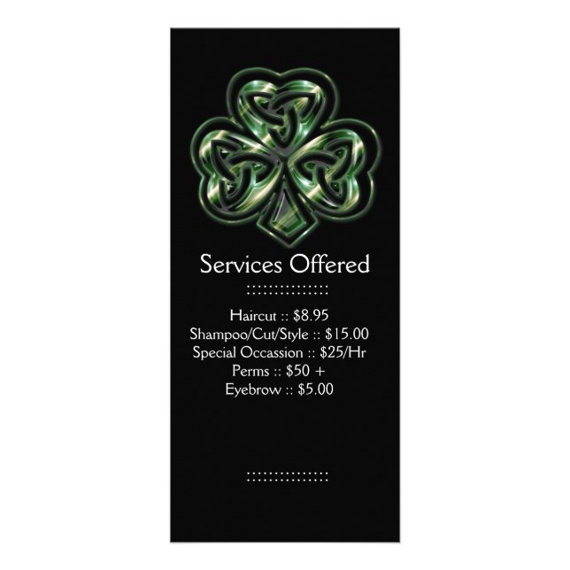 Publicitaire Carte celtique de support de services de la (Devant)
