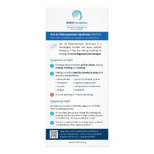 Publicitaire Carte de connaissances, infos MdDS pour les médeci
