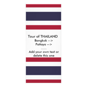 Publicitaire Carte de rack avec le drapeau de la Thaïlande