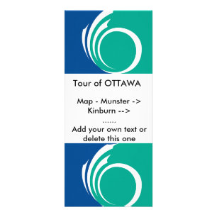 Publicitaire Carte de rack avec le drapeau d'Ottawa, Canada