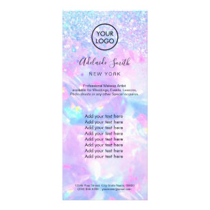 Publicitaire carte de rack opale violet gemstone fausse parties
