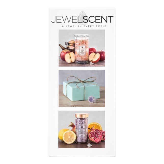 Publicitaire Carte de support de JewelScent (Devant)